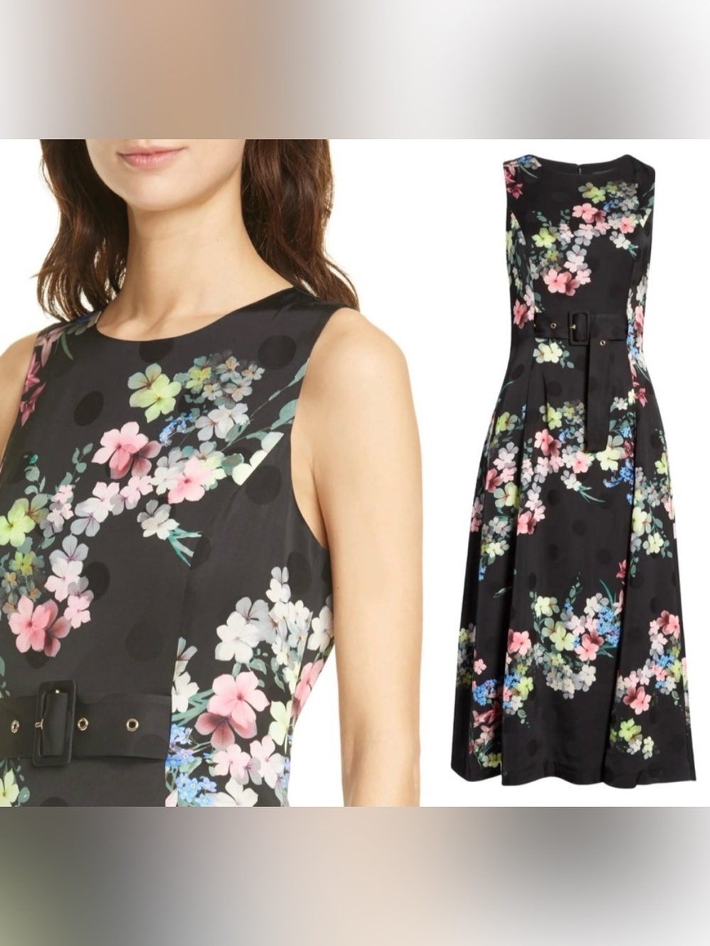 NWT Ted Baker Camylle Pergola Midi Belted Dress Ted-0